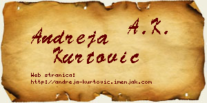 Andreja Kurtović vizit kartica